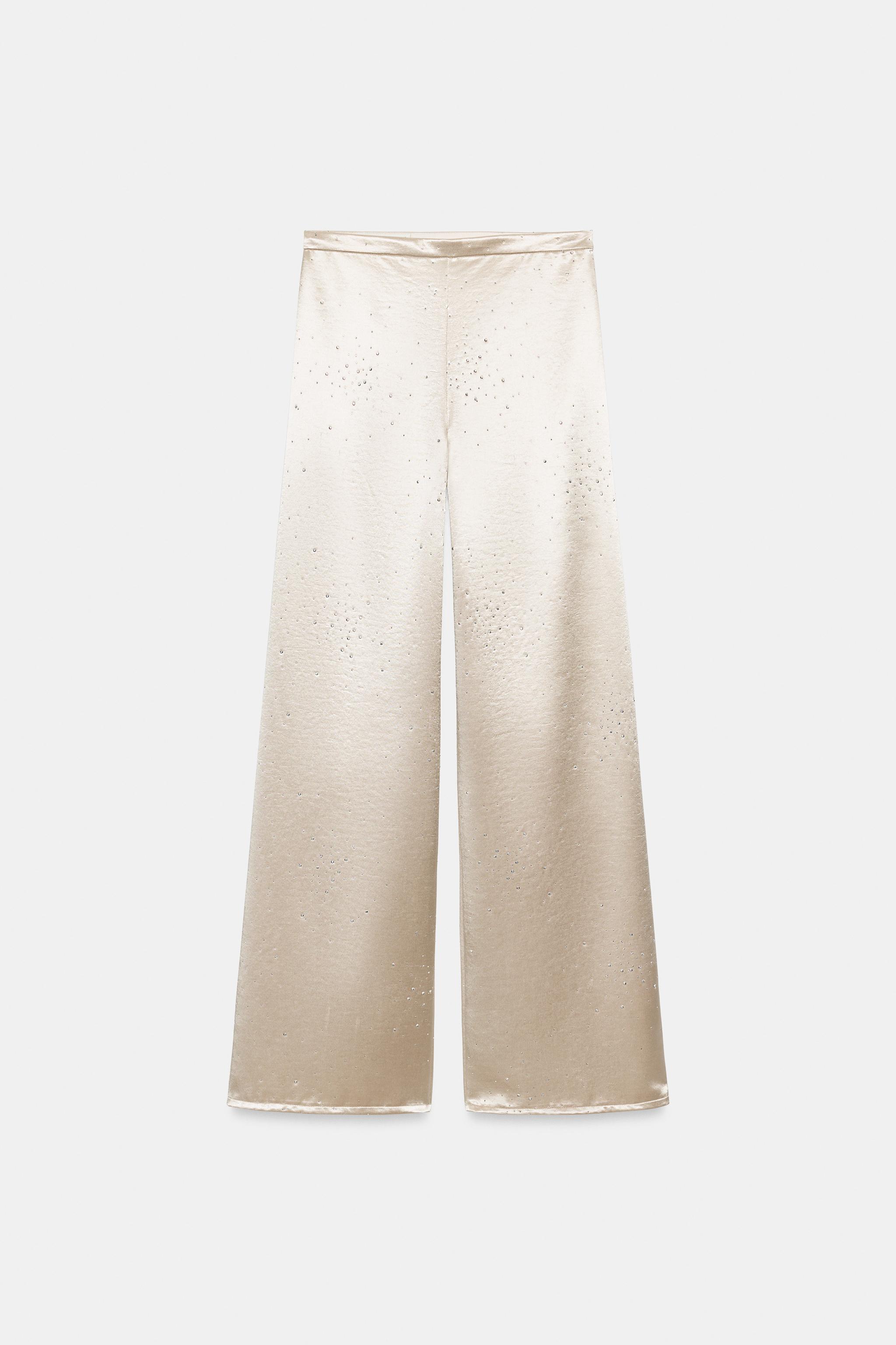 SPARKLY SATIN EFFECT PANTS